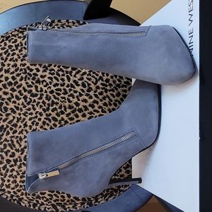 Brand New Nine West Fast Grey Sueded Bootie